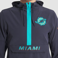 NFL Miami Dolphins 2025 Rivalries Collection Sideline Anorak Half-Zip Hoodie Jacket