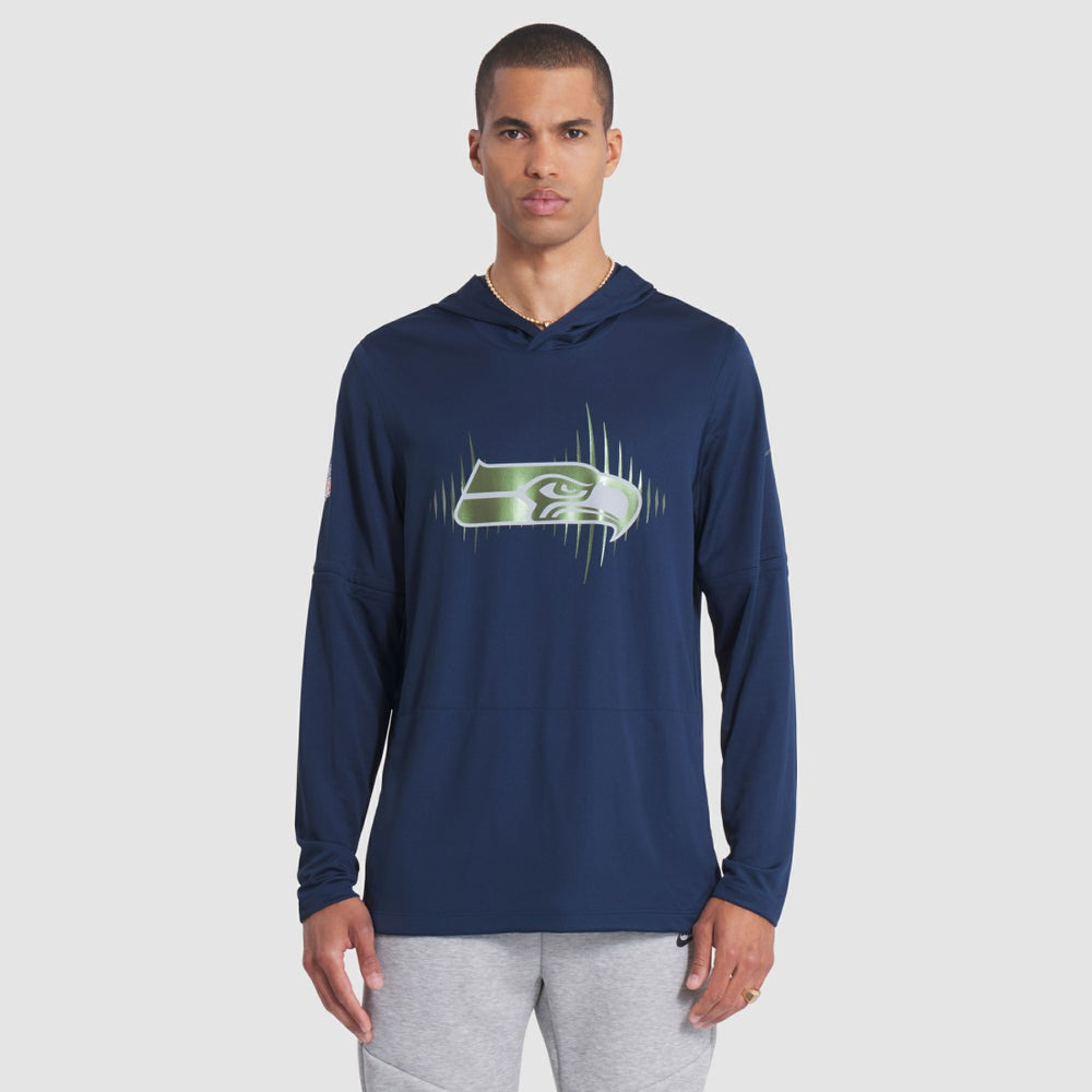 NFL Seattle Seahawks 2025 Rivalries Collection Sideline Dri-FIT Long Sleeve Hoodie T-Shirt