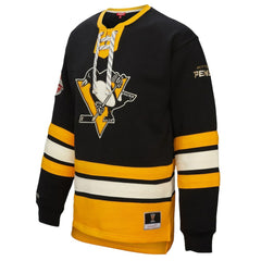 Pittsburgh Penguins Mitchell & Ness Women's Heritage Lace-Up Pullover Sweatshirt