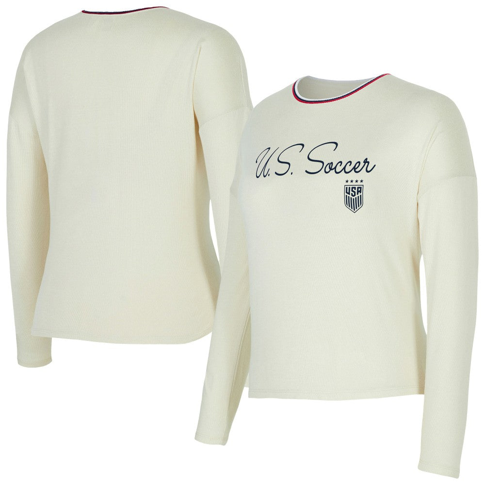 USWNT Concepts Sport Women's Kaki Hacci Knit Pullover Sweatshirt / Soccer Outlet