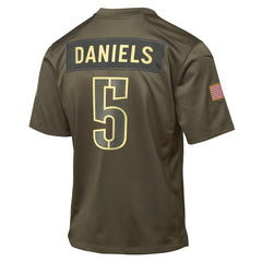 NFL Washington Commanders Jayden Daniels Youth 2025 Salute to Service Game Jersey