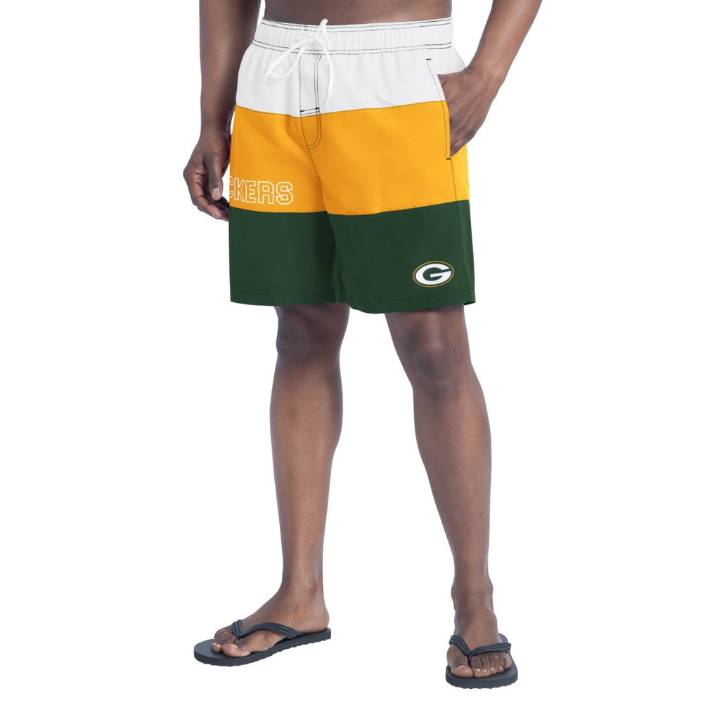 NFL Green Bay Packers G-III Sports by Carl Banks Sunrise Volley Swim Shorts