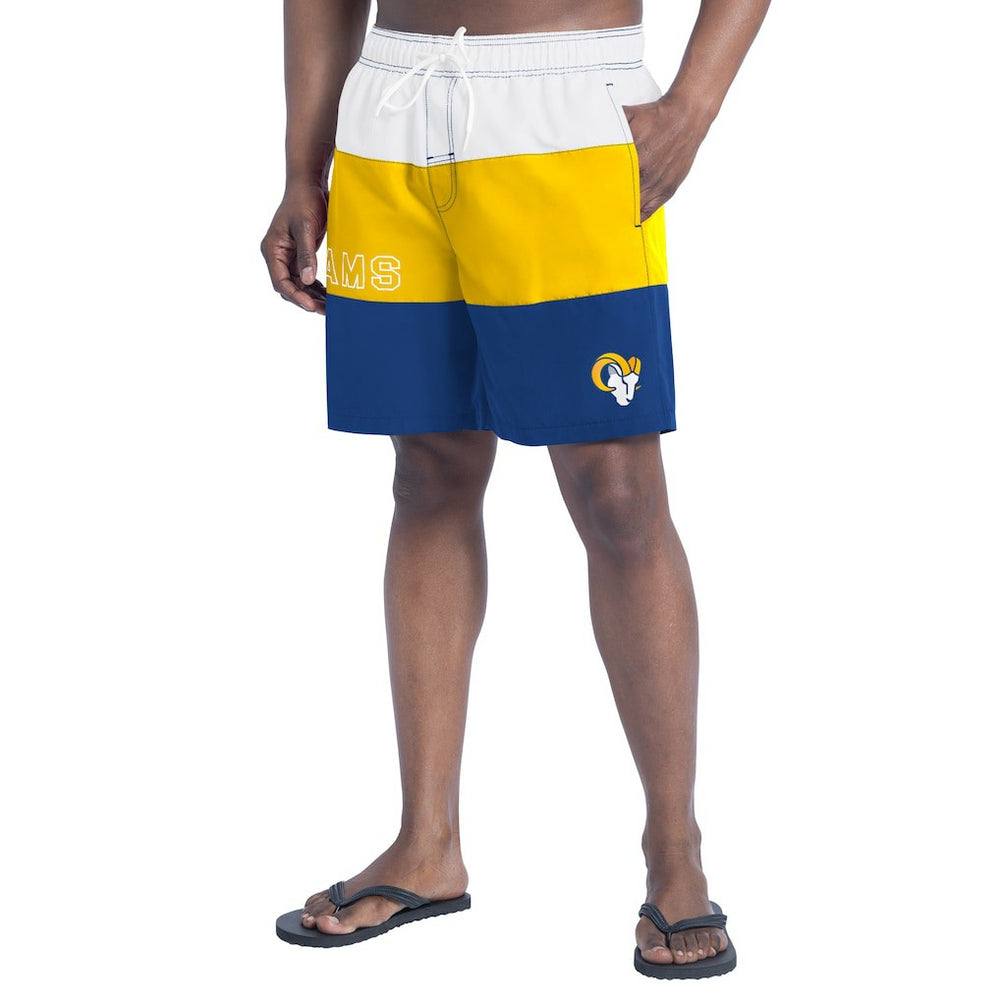 NFL Los Angeles Rams G-III Sports by Carl Banks Sunrise Volley Swim Shorts