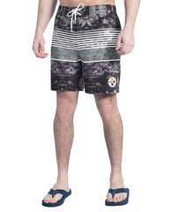 NFL Pittsburgh Steelers G-III Sports by Carl Banks Horizon Volley Swim Shorts