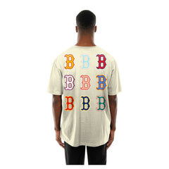 Boston Red Sox Ransom Note Oversized T-Shirt - Cream | New Era