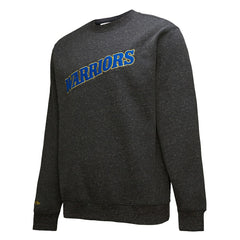 Golden State Warriors Black Out Collection Snow Washed Vintage Logo Pullover Sweatshirt sale - Black | Mitchell & Ness discount