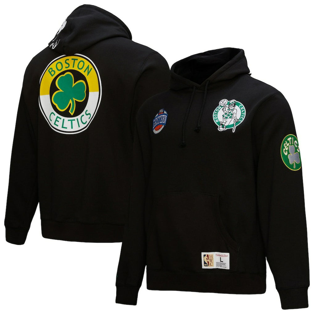 Boston Celtics Hardwood Classics Blackout Collection Pullover Hoodie - Black | Mitchell & Ness shop