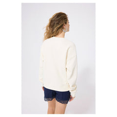 Chicago Cubs Terez Women's Technicolor Oversized Pullover Sweatshirt - Cream