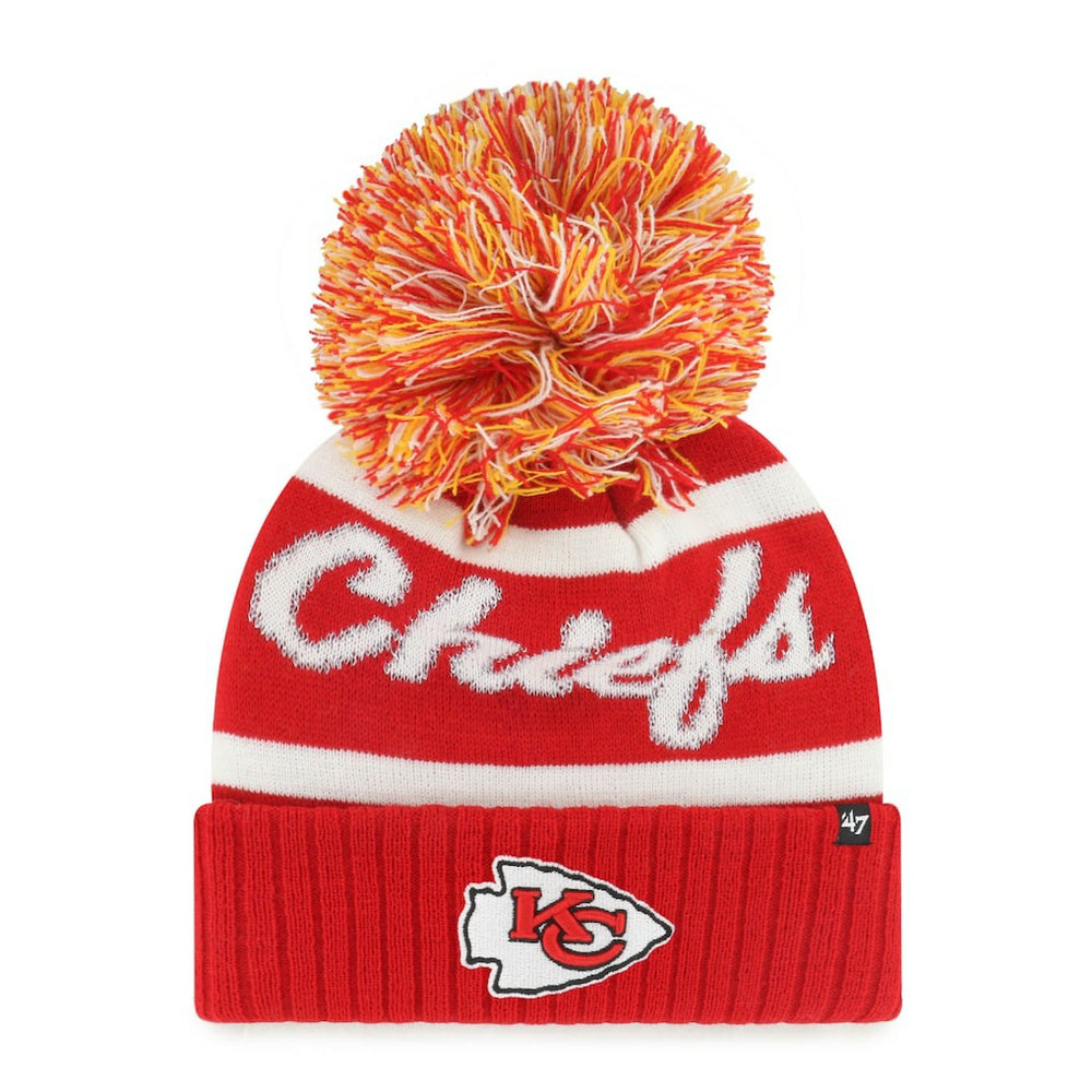 NFL Kansas City Chiefs '47 Women's Spirited Cuffed Knit Hat with Pom