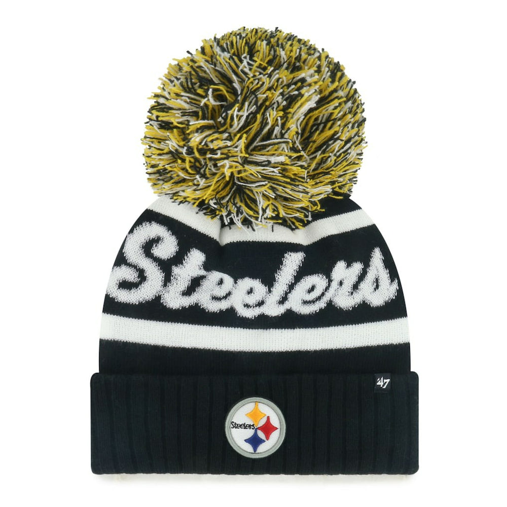 NFL Pittsburgh Steelers '47 Women's Spirited Cuffed Knit Hat with Pom