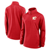 Calgary Flames Fanatics Women's Authentic Pro Rink Quarter-Zip Pullover