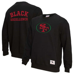 NFL San Francisco 49ers Unisex Black Excellence Collection Icon Pullover Sweatshirt