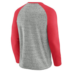 Washington Nationals Darius Rucker Collection Raw Edge Raglan Long Sleeve Baseball T-Shirt - Heather Gray