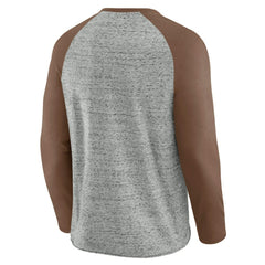 San Diego Padres Darius Rucker Collection Raw Edge Raglan Long Sleeve Baseball T-Shirt - Heather Gray