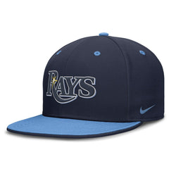 Tampa Bay Rays True Primetime Two-Tone Performance Fitted Hat - Navy/Light Blue | Nike