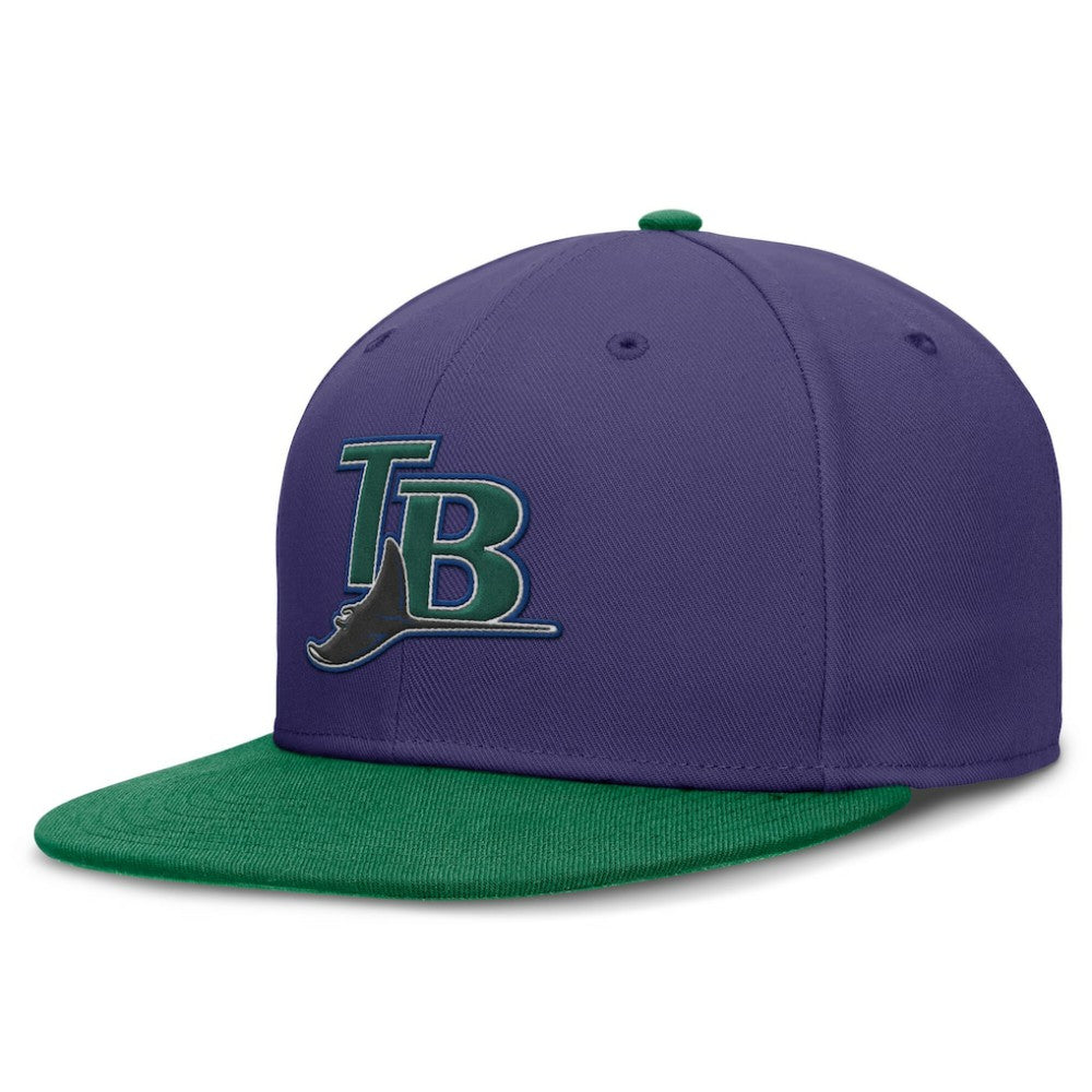 Tampa Bay Rays True Primetime Two-Tone Performance Fitted Hat - Purple/Green | Nike