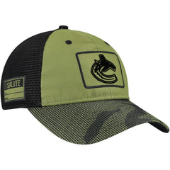 Vancouver Canucks Fanatics Military Appreciation Trucker Adjustable Hat