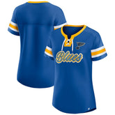 St. Louis Blues Fanatics Women's Iconic Athena Lace-Up T-Shirt
