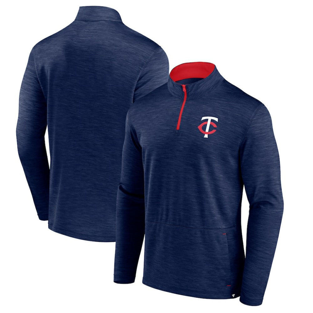 Minnesota Twins Fundamentals Quarter-Zip Pullover - Heather Navy