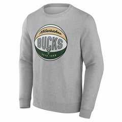 Milwaukee Bucks True Classics Hard Color Fleece Pullover Sweatshirt - Gray | Fanatics sale