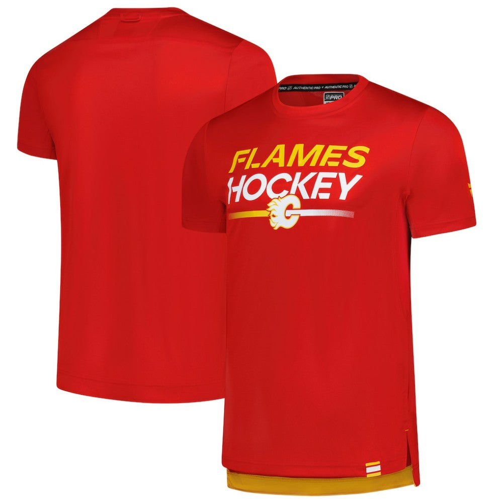 Calgary Flames Fanatics Authentic Pro Tech T-Shirt