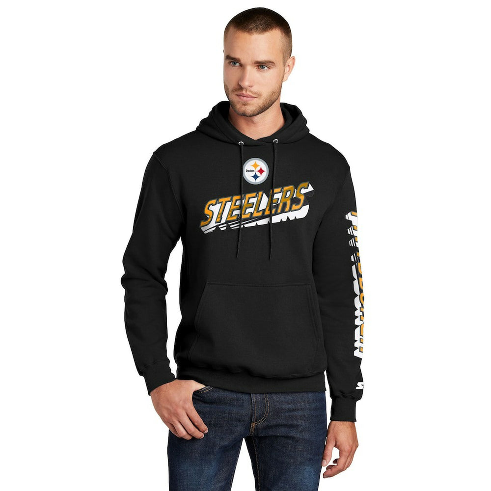NFL Pittsburgh Steelers Starter Wordmark Logo Pullover Hoodie