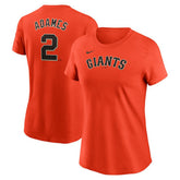 Willy Adames San Francisco Giants Women's Cooperstown Collection Fuse Name & Number T-Shirt - Orange | Nike