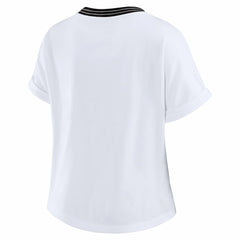 NFL Jacksonville Jaguars WEAR by Erin Andrews Women's Cropped Center Stripe Dolman T-Shirt