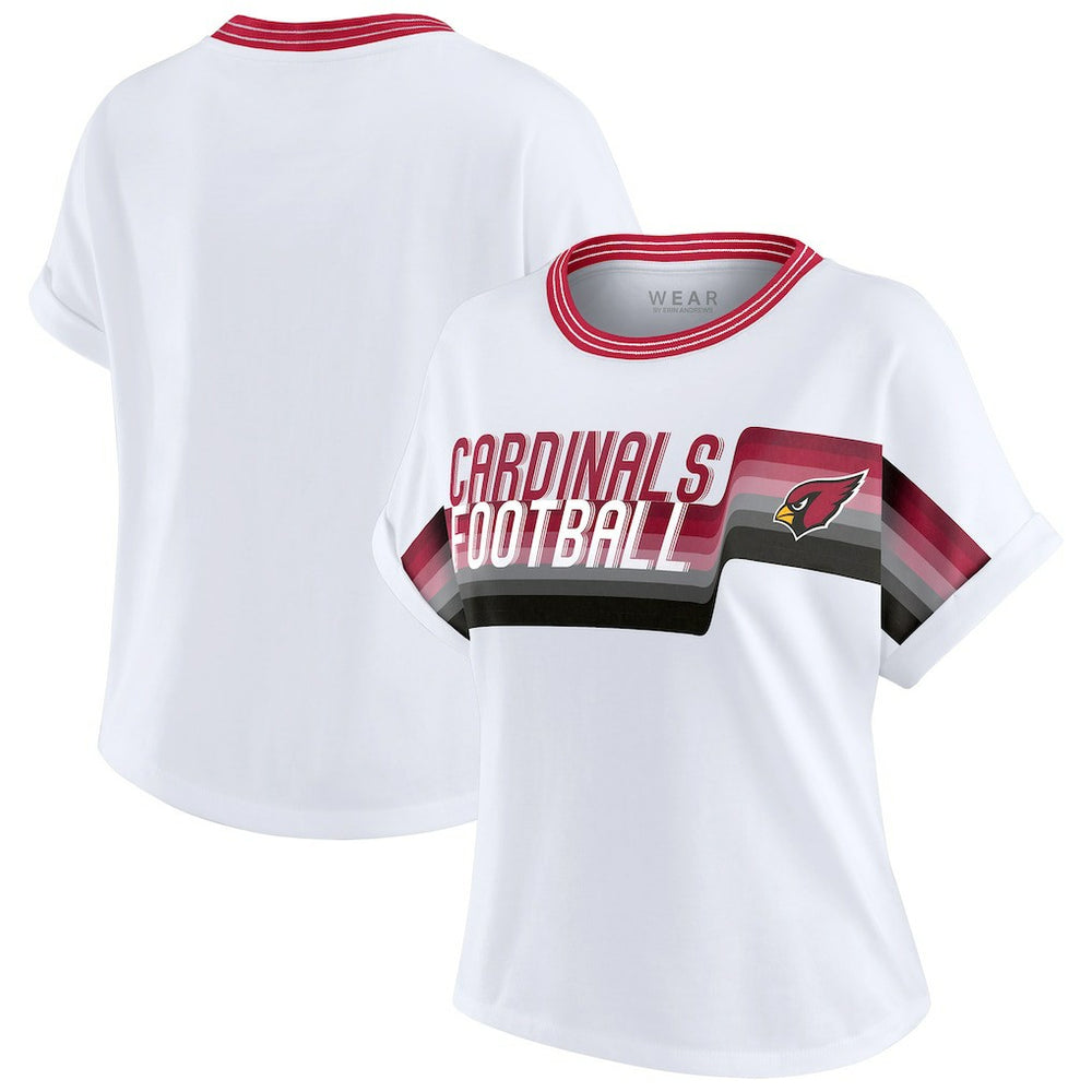 NFL Arizona Cardinals WEAR by Erin Andrews Women's Cropped Center Stripe Dolman T-Shirt