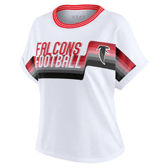 NFL Atlanta Falcons WEAR by Erin Andrews Women's Cropped Center Stripe Dolman T-Shirt