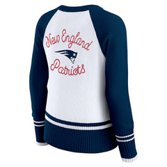 NFL New England Patriots WEAR by Erin Andrews Women's Colorblock Raglan Sweater