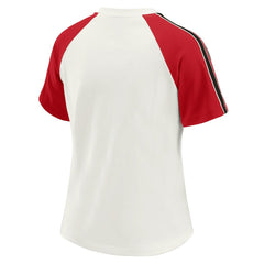 NFL Atlanta Falcons WEAR by Erin Andrews Women's Sleeve Stripe Distressed Raglan T-Shirt