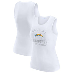 NFL Los Angeles Chargers WEAR by Erin Andrews Women's Ribbed Graphic Tank Top