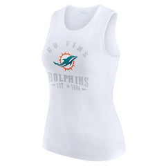 NFL Miami Dolphins WEAR by Erin Andrews Women's Ribbed Graphic Tank Top