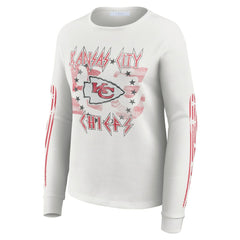 NFL Kansas City Chiefs WEAR by Erin Andrews Women's Graphic Waffle Long-Sleeve T-Shirt