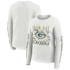 NFL Green Bay Packers WEAR by Erin Andrews Women's Graphic Waffle Long-Sleeve T-Shirt