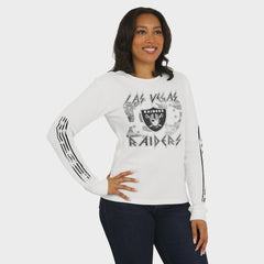 NFL Las Vegas Raiders WEAR by Erin Andrews Women's Graphic Waffle Long-Sleeve T-Shirt