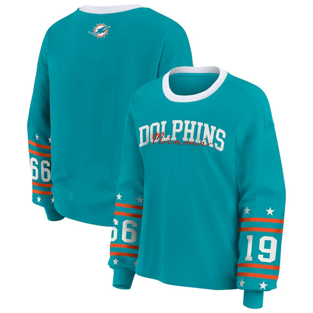 NFL Miami Dolphins WEAR by Erin Andrews Women's Sport Long-Sleeve T-Shirt