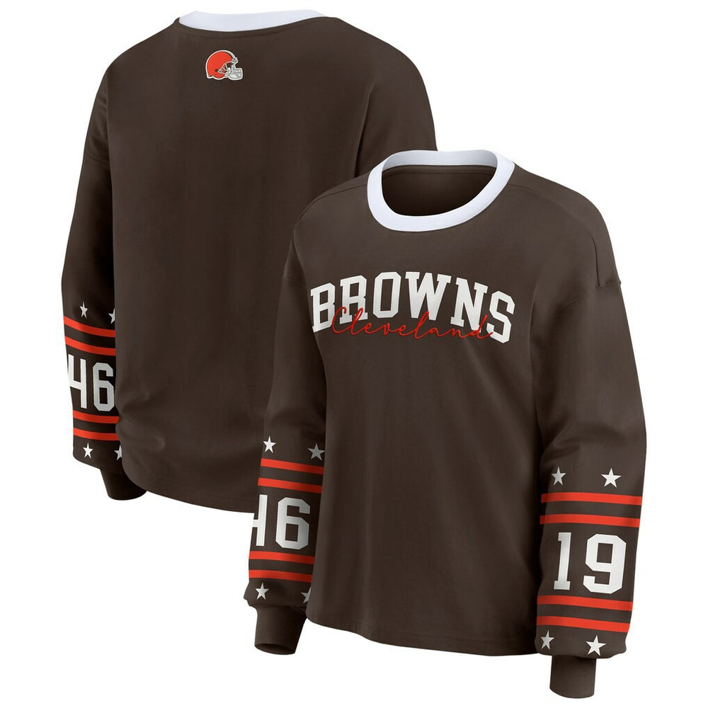 NFL Cleveland Browns WEAR by Erin Andrews Women's Sport Long-Sleeve T-Shirt