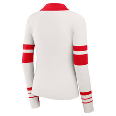 NFL Kansas City Chiefs WEAR by Erin Andrews Women's Ribbed Henley Polo Sweater