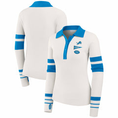 NFL Detroit Lions WEAR by Erin Andrews Women's Ribbed Henley Polo Sweater