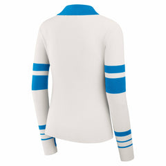 NFL Detroit Lions WEAR by Erin Andrews Women's Ribbed Henley Polo Sweater