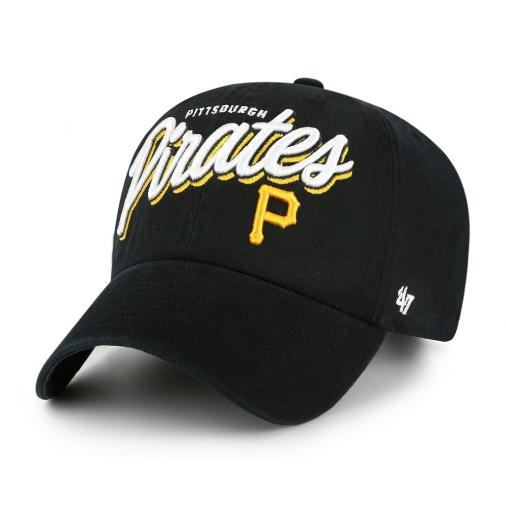 Pittsburgh Pirates Women's Ariana Clean Up Adjustable Hat - Black | 47 brand