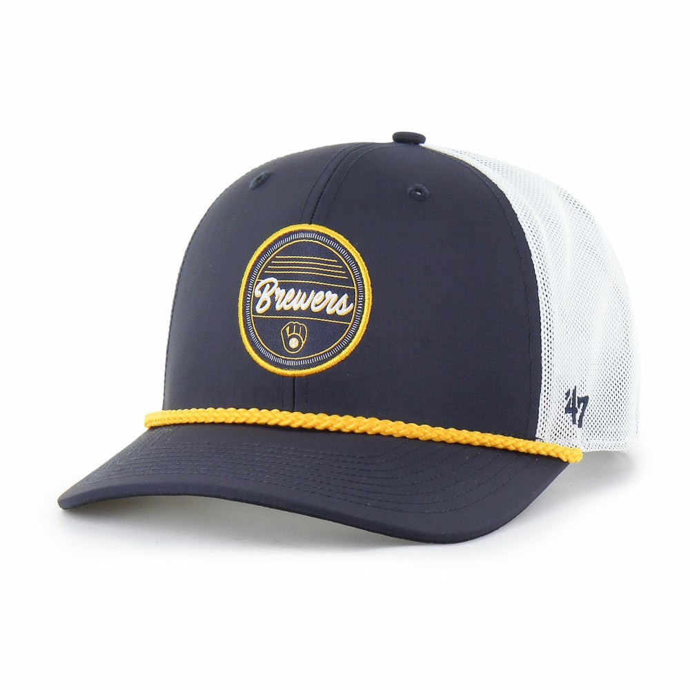 Milwaukee Brewers Fairway Trucker Adjustable Hat - Navy/White | 47 brand