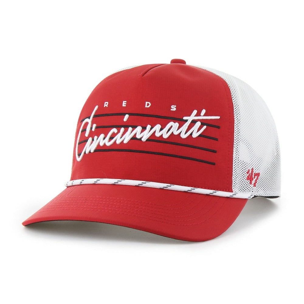 Cincinnati Reds Brrr Downburst Mesh Hitch Adjustable Hat - Red | 47 brand