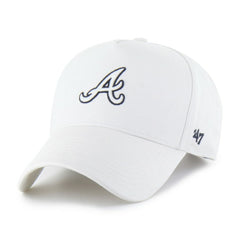 Atlanta Braves Foundational Pinch Offside Adjustable Hat - White | 47 brand