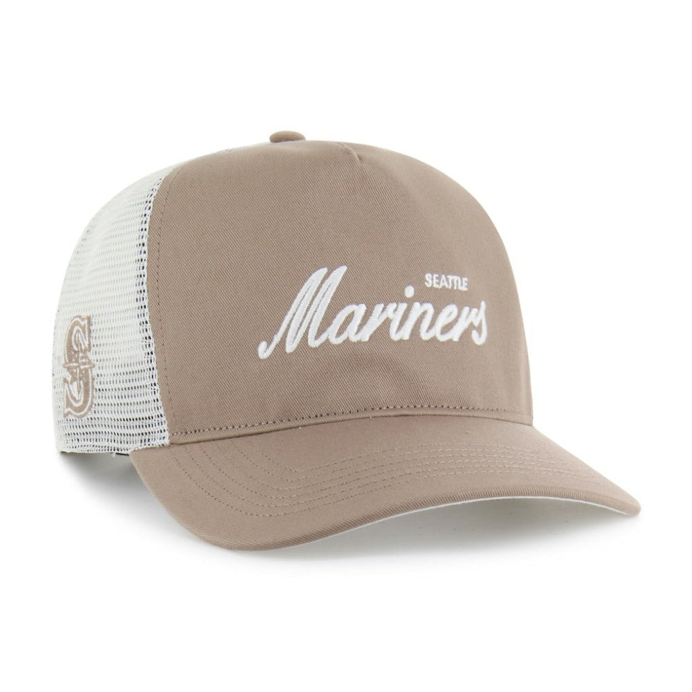 Seattle Mariners Foundational Mesh Hitch Adjustable Hat - Brown | 47 brand