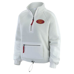 NFL Washington Commanders WEAR by Erin Andrews Women's Polar Fleece Half-Zip Jacket