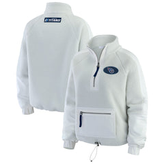 NFL Tennessee Titans WEAR by Erin Andrews Women's Polar Fleece Half-Zip Jacket
