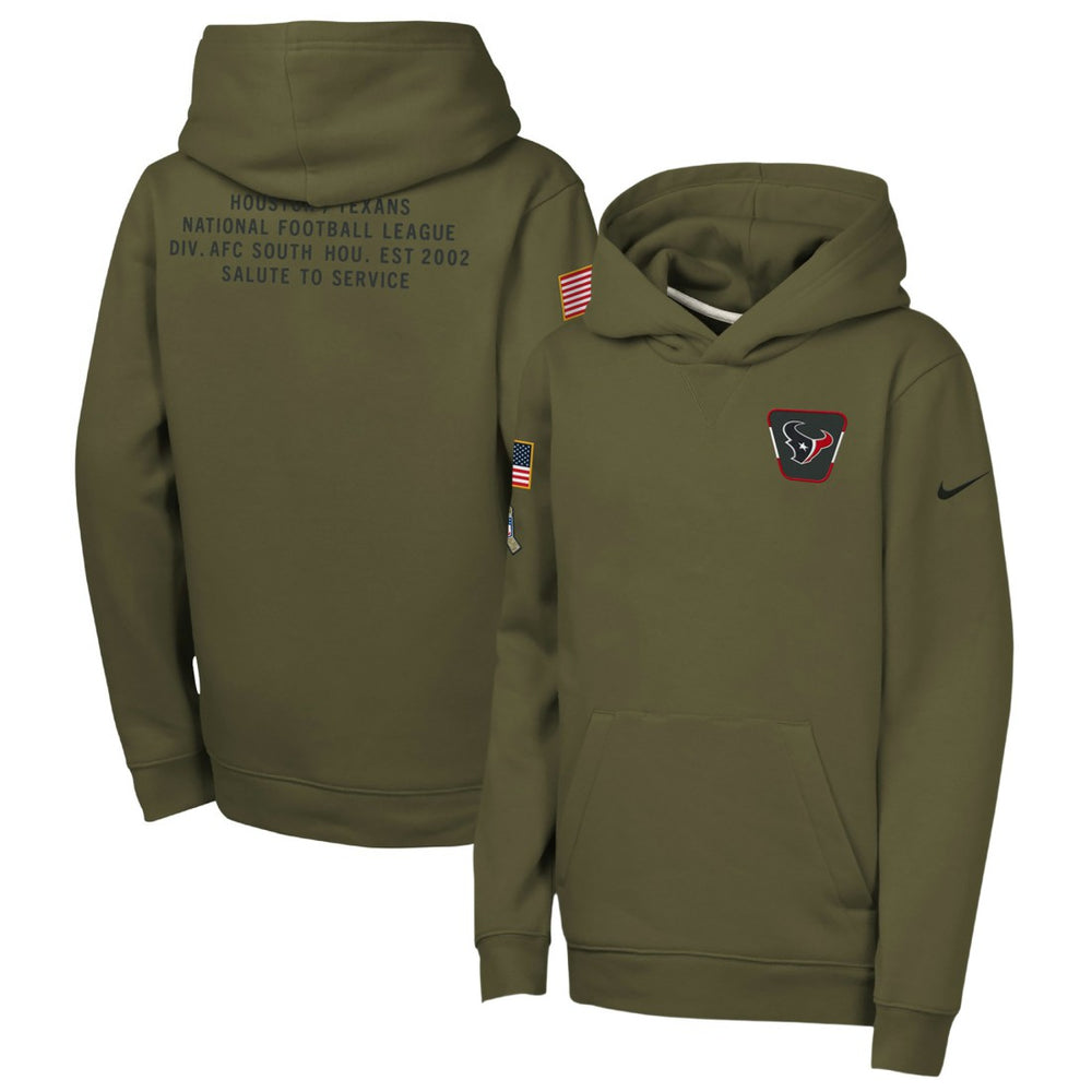 NFL Houston Texans Youth 2025 Salute to Service Club Fleece Hoodie